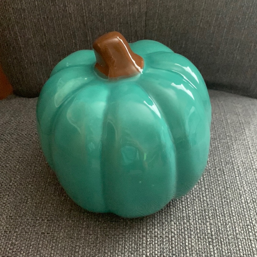 Ceramic Teal Pumpkin